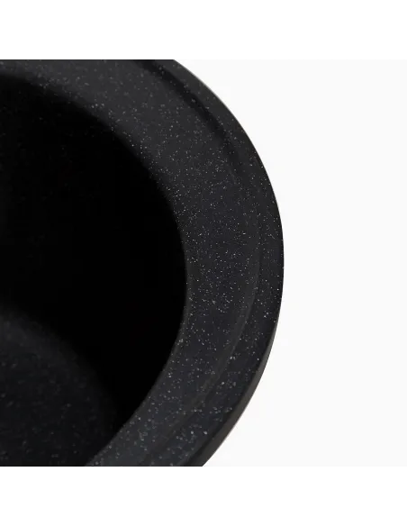 Мойка кухонная каменная круглая Romzha Klasicky Antracit 901, 510x510x192 мм - 3