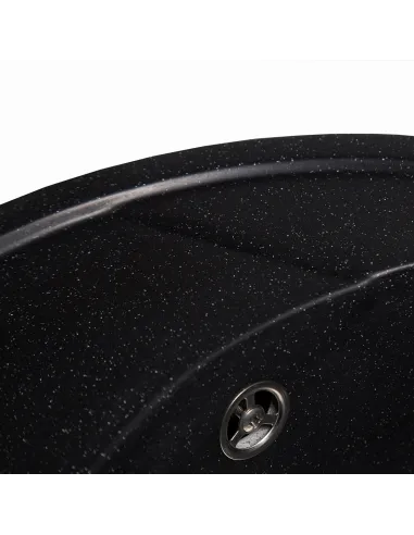 Мойка кухонная каменная овальная Romzha Voce Antracit 901, 580х470х215 мм - 2