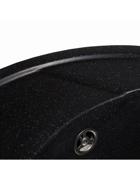 Мойка кухонная каменная овальная Romzha Voce Antracit 901, 580х470х215 мм - 2