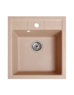 Мийка кухонна кам`яна квадратна Romzha Adiere Piesok 301, 515x416x200 мм - 1