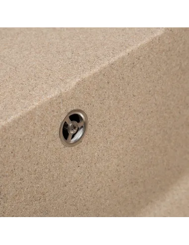 Мийка кухонна кам`яна квадратна Romzha Adiere Piesok 301, 515x416x200 мм - 2