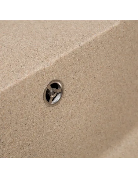 Мийка кухонна кам`яна квадратна Romzha Adiere Piesok 301, 515x416x200 мм - 2