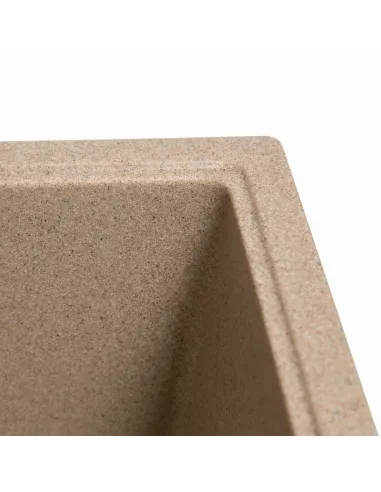 Мийка кухонна кам`яна квадратна Romzha Adiere Piesok 301, 515x416x200 мм - 4