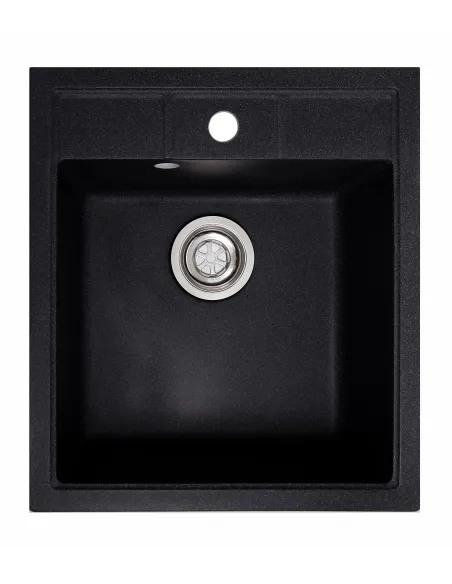 Мийка кухонна кам`яна квадратна Romzha Adiere Grafit 201, 515x416x200 мм - 1