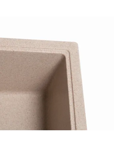 Мийка кухонна кам`яна квадратна Romzha Adiere Bezhvy 401, 515x416x200 мм - 5