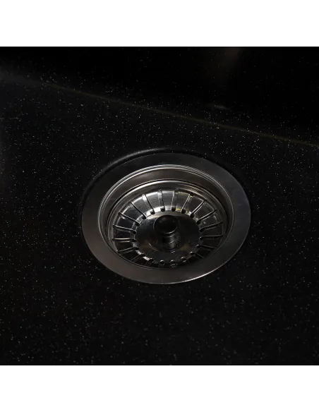 Мийка кухонна кам`яна квадратна Romzha Adiere Antracit 901, 515x416x200 мм - 5