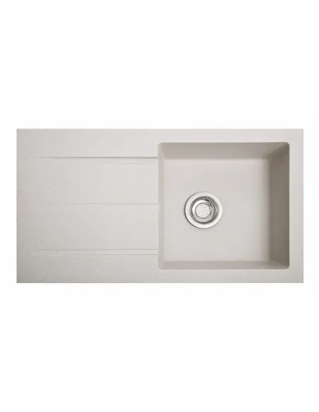 Мойка кухонная каменная прямоугольная Romzha Quadro Biela 101, 780x435x185 мм - 1