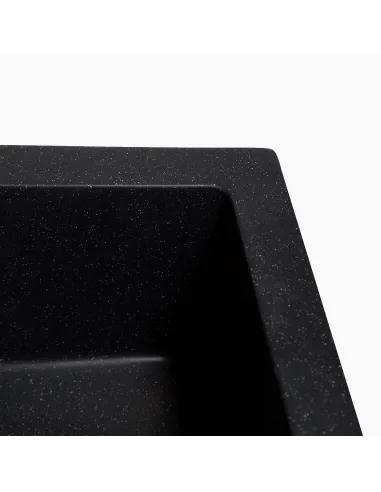 Мийка кухонна кам`яна прямокутна Romzha Quadro Antracit 901, 780x435x185 мм - 3