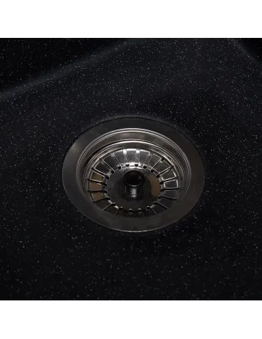 Мийка кухонна кам`яна прямокутна Romzha Quadro Antracit 901, 780x435x185 мм - 5