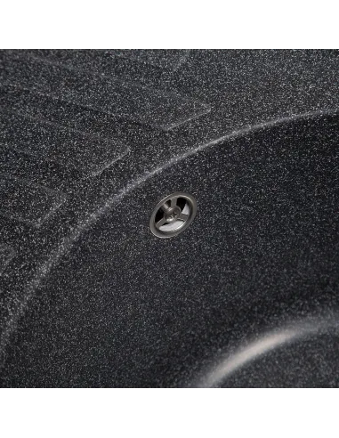 Мийка кухонна кам`яна овальна Romzha Elegancia 77 Grafit 201, 770x500x200 мм - 4