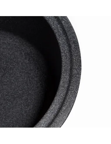 Мийка кухонна кам`яна овальна Romzha Elegancia 77 Grafit 201, 770x500x200 мм - 5