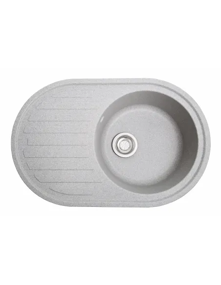 Мийка кухонна кам`яна овальна Romzha Elegancia 77 Seda 601, 770x500x200 мм - 1 Мийка кухонна кам`яна овальна Romzha Elegancia 77 Seda 601, 770x500x200 мм - 1