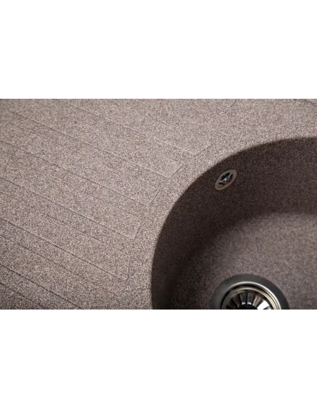 Мийка кухонна кам`яна овальна Romzha Elegancia 77 Maro 801, 770x500x200 мм - 5