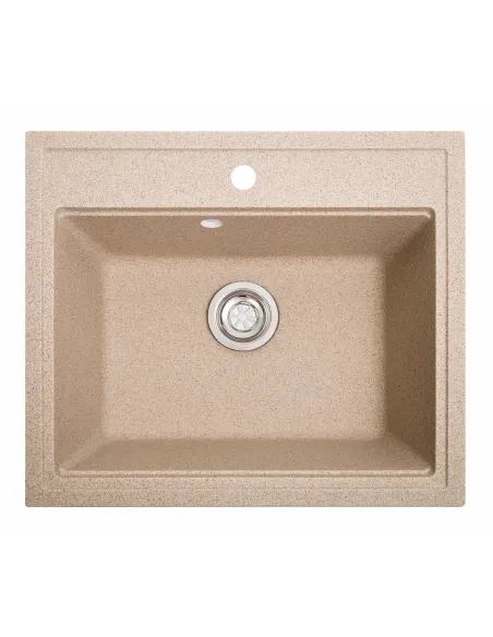 Мойка кухонная каменная квадратная Romzha Pătrat Piesok 301, 600x520x200 мм - 1