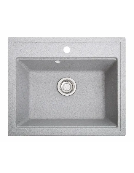 Мойка кухонная каменная квадратная Romzha Pătrat Seda 601, 600x520x200 мм - 1