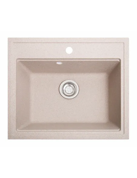 Мойка кухонная каменная квадратная Romzha Pătrat Bezhvy 401, 600x520x200 мм - 1