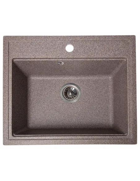 Мойка кухонная каменная квадратная Romzha Pătrat Maro 801, 600x520x200 мм - 1