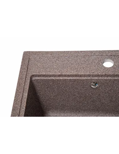 Мойка кухонная каменная квадратная Romzha Pătrat Maro 801, 600x520x200 мм - 2