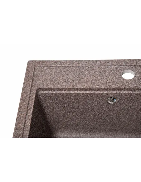 Мойка кухонная каменная квадратная Romzha Pătrat Maro 801, 600x520x200 мм - 2