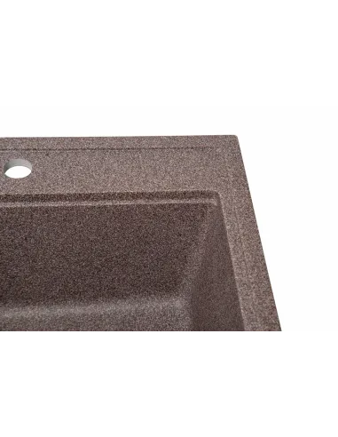 Мойка кухонная каменная квадратная Romzha Pătrat Maro 801, 600x520x200 мм - 4