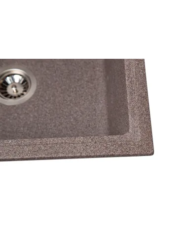 Мойка кухонная каменная квадратная Romzha Pătrat Maro 801, 600x520x200 мм - 5