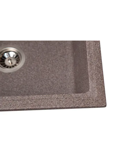 Мойка кухонная каменная квадратная Romzha Pătrat Maro 801, 600x520x200 мм - 5