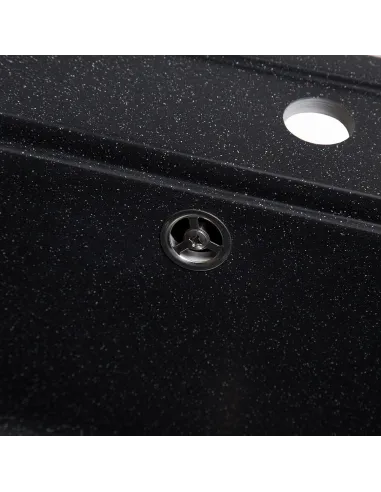 Мойка кухонная каменная квадратная Romzha Pătrat Antracit 901, 600x520x200 мм - 3