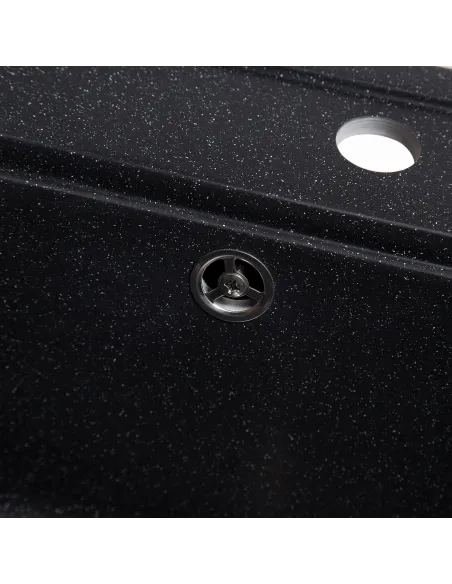 Мойка кухонная каменная квадратная Romzha Pătrat Antracit 901, 600x520x200 мм - 3