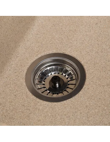 Мийка кухонна кам`яна прямокутна Romzha Cerand Piesok 301, 580x470x200 мм - 3