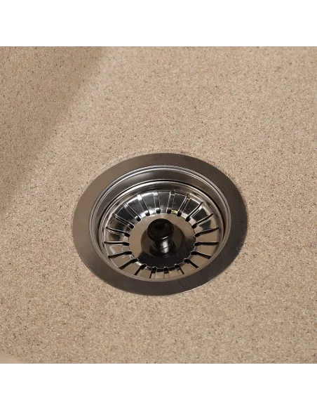 Мийка кухонна кам`яна прямокутна Romzha Cerand Piesok 301, 580x470x200 мм - 3