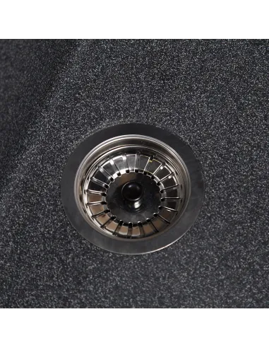 Мойка кухонная каменная прямоугольная Romzha Cerand Grafit 201, 580x470x200 мм - 3