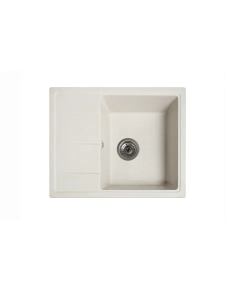 Мойка кухонная каменная прямоугольная Romzha Cerand Biela 101, 580x470x200 мм - 1