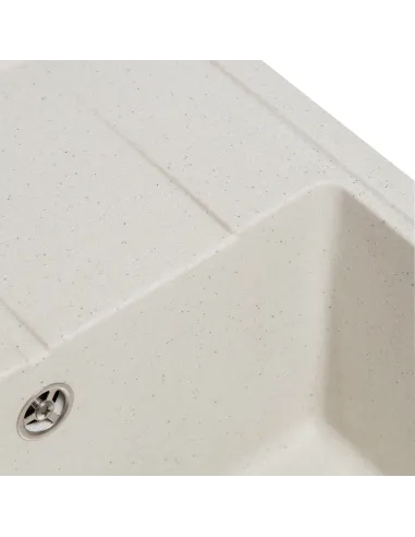 Мойка кухонная каменная прямоугольная Romzha Cerand Biela 101, 580x470x200 мм - 3