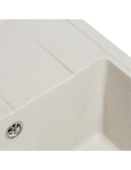 Мойка кухонная каменная прямоугольная Romzha Cerand Biela 101, 580x470x200 мм - 3