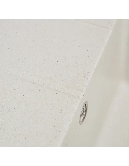 Мойка кухонная каменная прямоугольная Romzha Cerand Biela 101, 580x470x200 мм - 4