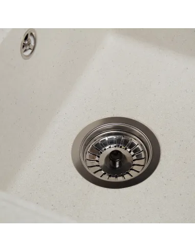 Мойка кухонная каменная прямоугольная Romzha Cerand Biela 101, 580x470x200 мм - 5