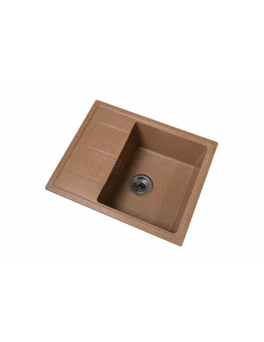 Мойка кухонная каменная прямоугольная Romzha Cerand Teracotă 701, 580x470x200 мм - 2