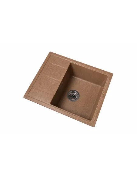 Мойка кухонная каменная прямоугольная Romzha Cerand Teracotă 701, 580x470x200 мм - 2