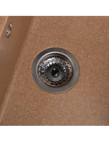 Мойка кухонная каменная прямоугольная Romzha Cerand Teracotă 701, 580x470x200 мм - 4