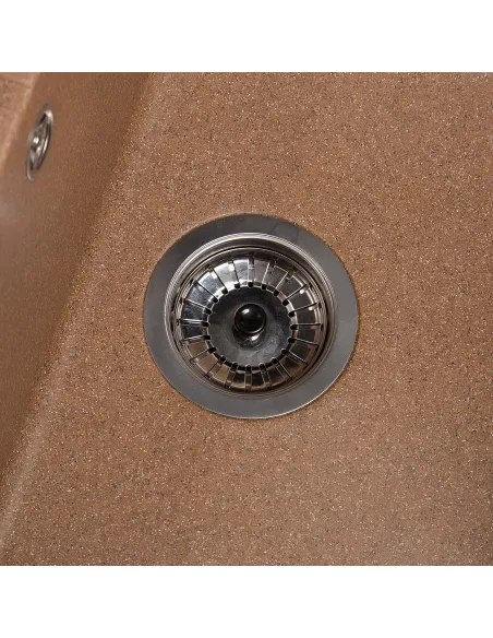 Мойка кухонная каменная прямоугольная Romzha Cerand Teracotă 701, 580x470x200 мм - 4