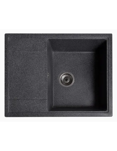 Мийка кухонна кам`яна прямокутна Romzha Jorum 65 Grafit 201, 650x500x200 мм - 1