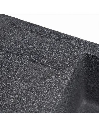 Мийка кухонна кам`яна прямокутна Romzha Jorum 65 Grafit 201, 650x500x200 мм - 2