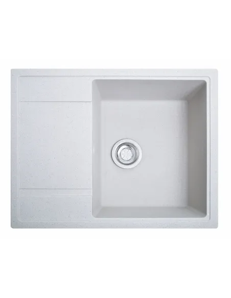 Мойка кухонная каменная прямоугольная Romzha Jorum 65 Biela 101, 650x500x200 мм - 1