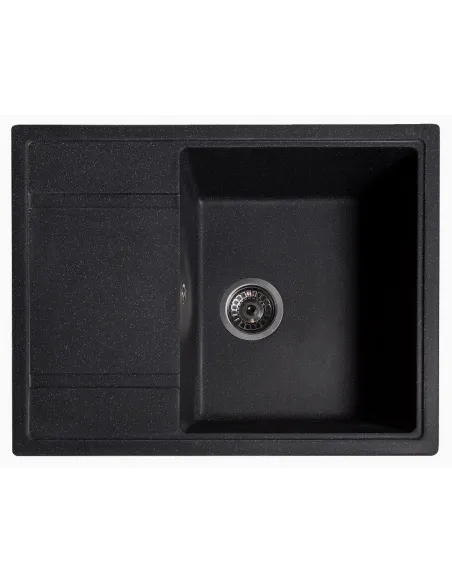 Мойка кухонная каменная прямоугольная Romzha Jorum 65 Antracit 901, 650x500x200 мм - 1