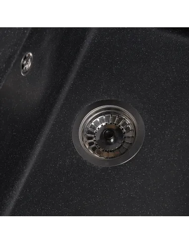 Мойка кухонная каменная прямоугольная Romzha Jorum 65 Antracit 901, 650x500x200 мм - 2