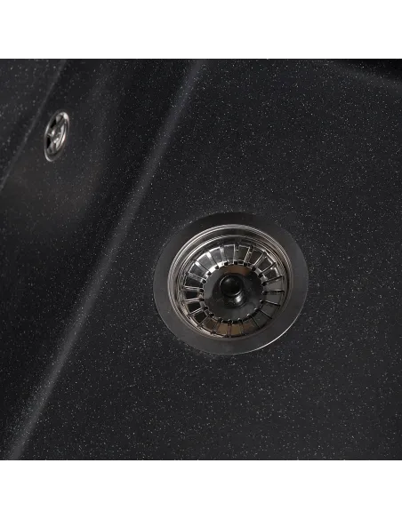 Мойка кухонная каменная прямоугольная Romzha Jorum 65 Antracit 901, 650x500x200 мм - 2