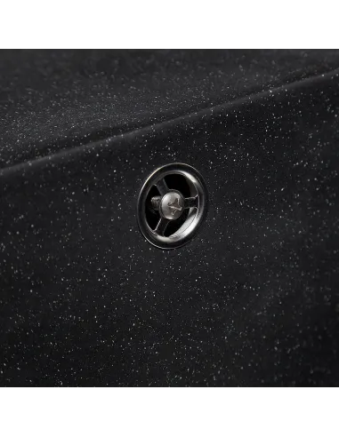 Мойка кухонная каменная прямоугольная Romzha Jorum 65 Antracit 901, 650x500x200 мм - 3