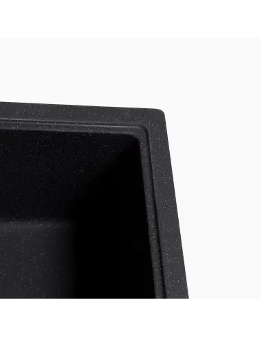 Мойка кухонная каменная прямоугольная Romzha Jorum 65 Antracit 901, 650x500x200 мм - 4