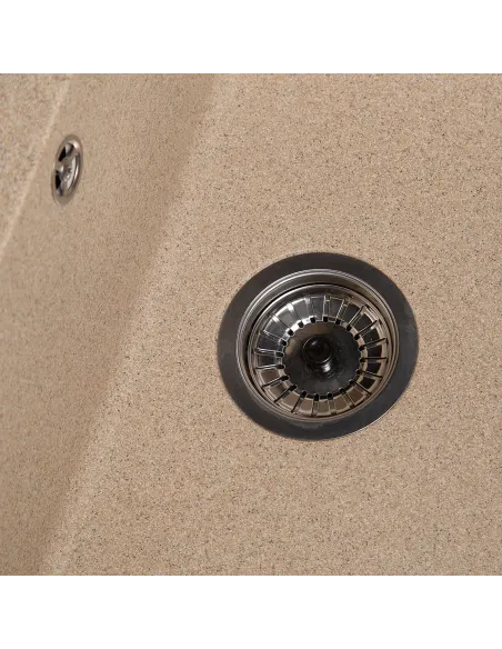 Мийка кухонна кам`яна прямокутна Romzha Jorum 78 Piesok 301, 780x510x200 мм - 5