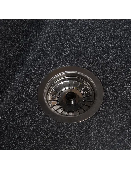 Мийка кухонна кам`яна прямокутна Romzha Jorum 78 Grafit 201, 780x510x200 мм - 2